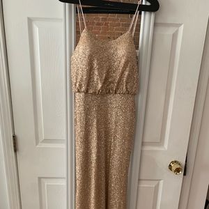 Champagne sequin dress